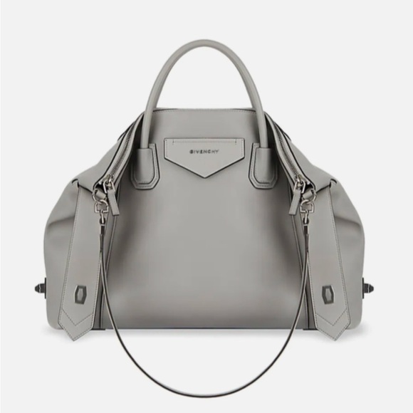 Givenchy Handbags - NWT Givenchy Antigona Medium Soft Leather Top Handles Tote In Stone Grey